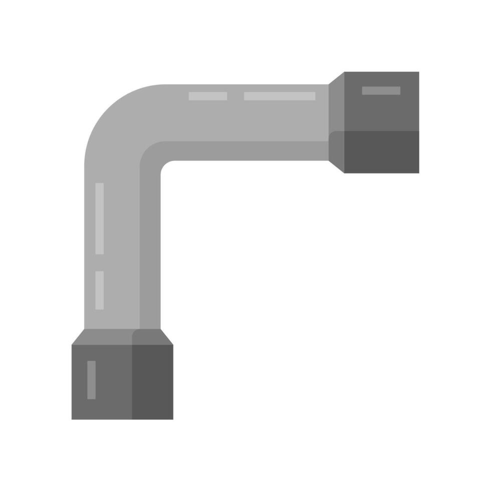 Pipe with a bend in it on a white background vector