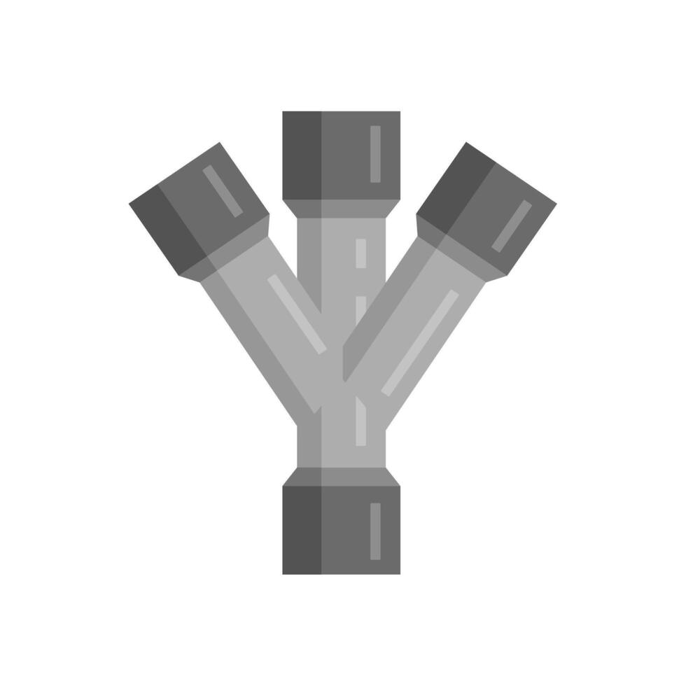 Connection branch pipe for engineering use vector