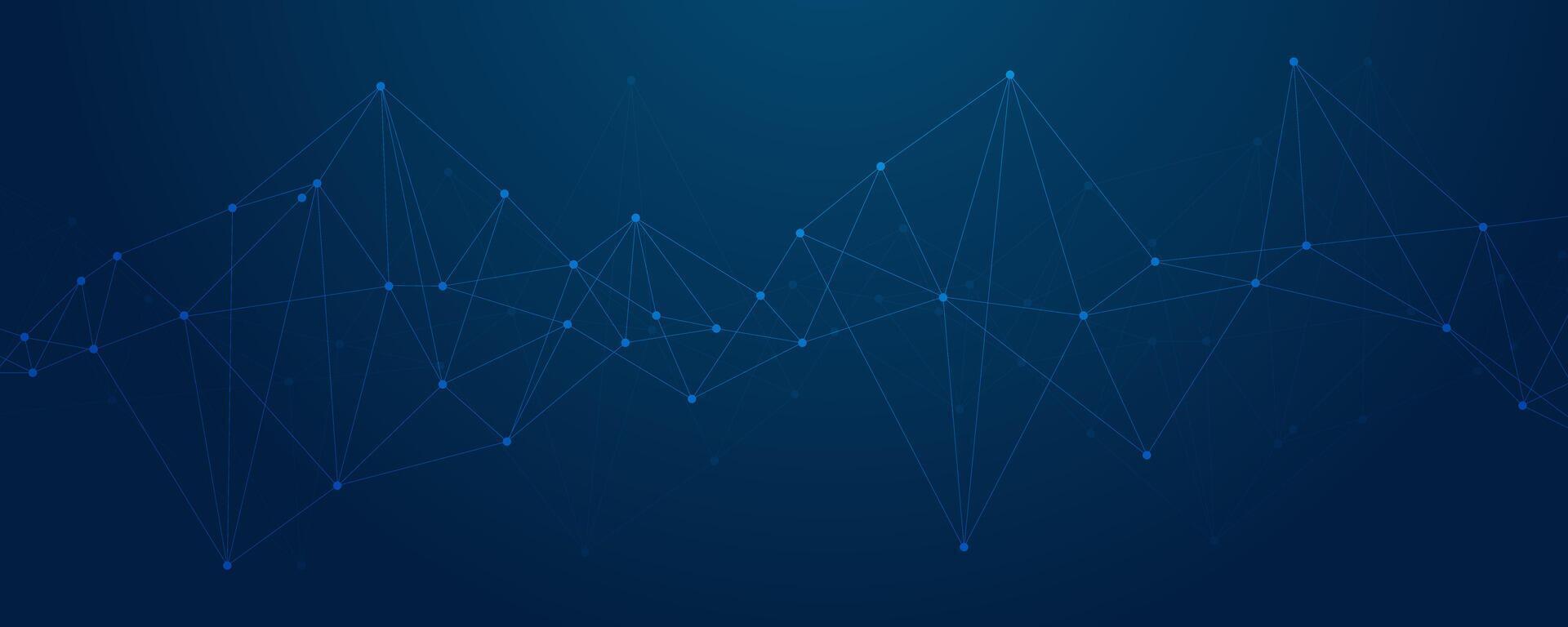 Abstract digital technology network connection blue background. Futuristic Abstract Cyber Network with Blue Connections vector