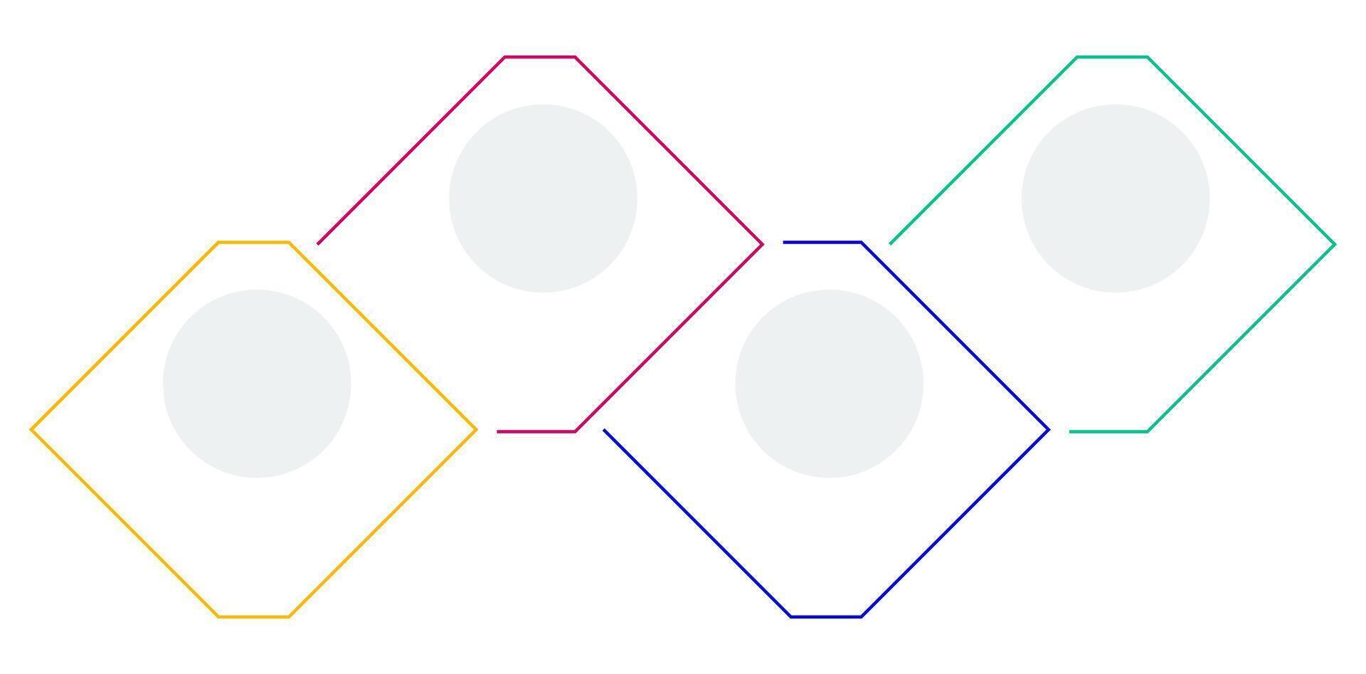 Industrial solutions rhombic infographic template. Production automation. Data visualization with 4 steps. Empty process design. Editable blank options info graphics vector