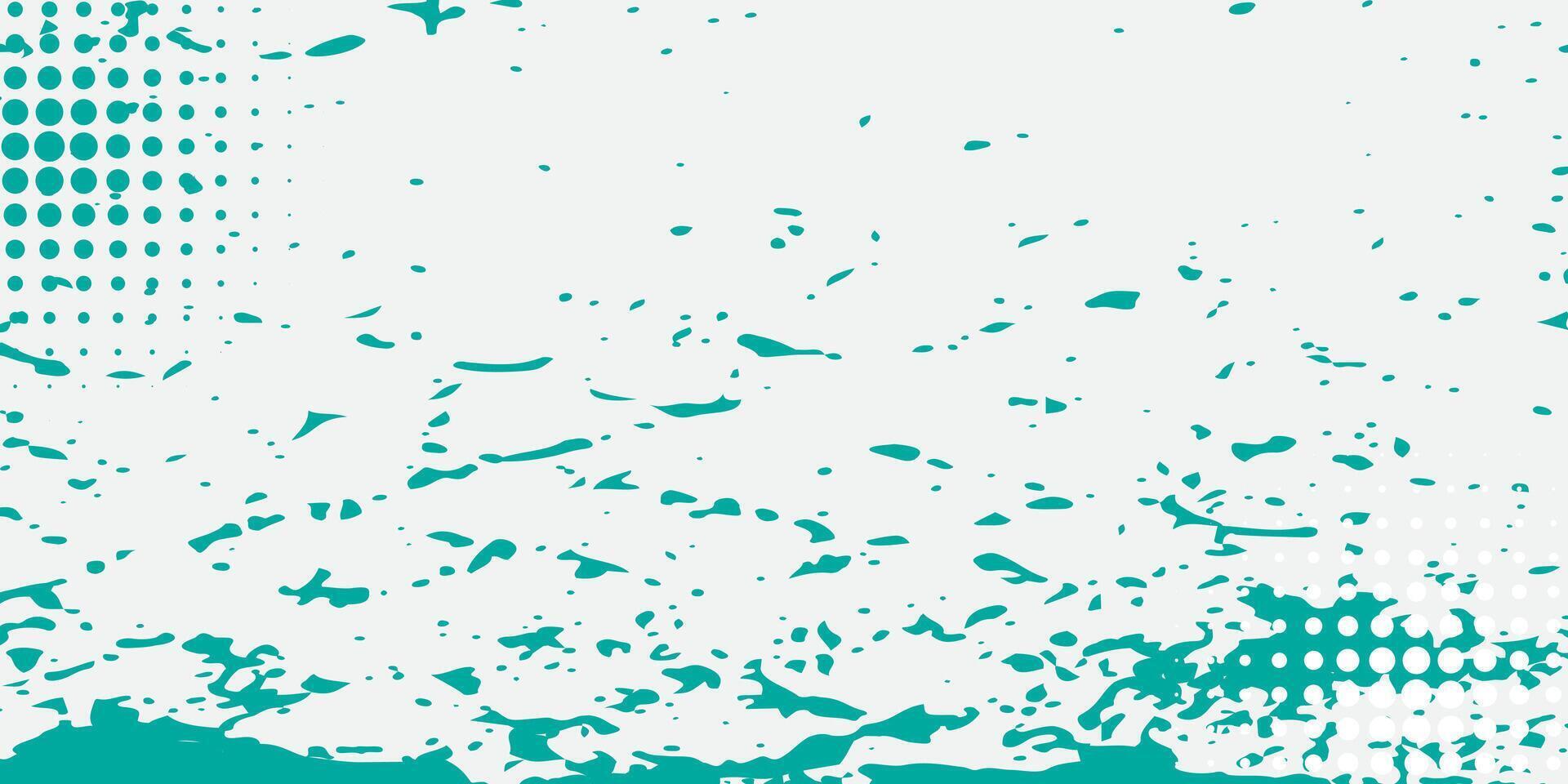 Abstract Teal and White Textured Pattern with Dotted Effect. vector