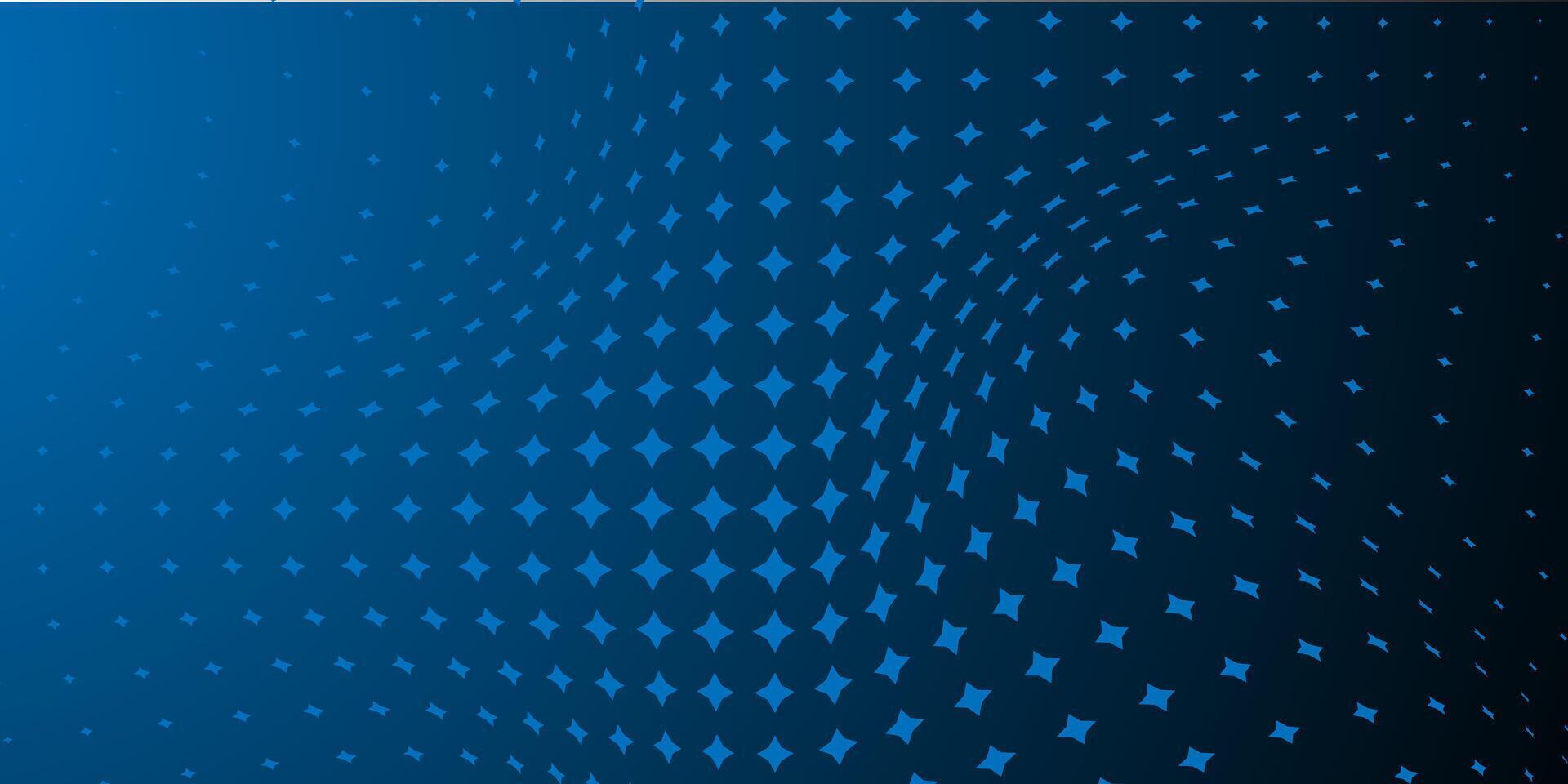 Abstract blue background with gradient tones and geometric dotted wave pattern. Modern digital design creating depth, flow, and futuristic motion vector