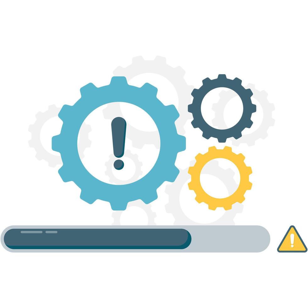 Update Failed System Error Illustration vector