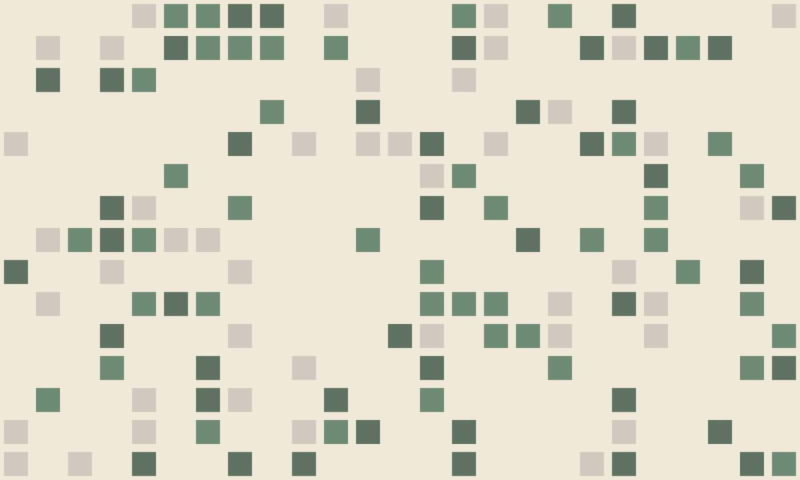 Abstract pixel art background. Subtle, calming color palette of sage greens and creams creates a minimalist, modern aesthetic. Perfect for website backgrounds, presentations, or textile design. vector