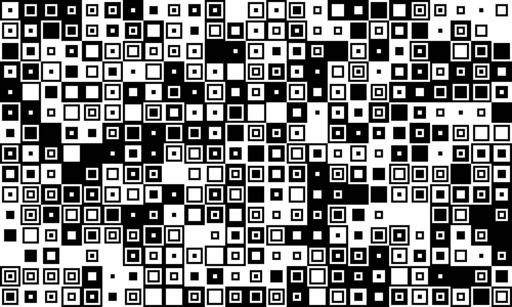 Abstract monochrome square pattern. Dynamic black and white geometric design ideal for backgrounds, textures, or techrelated projects. Stylish, modern, and versatile for various applications. vector