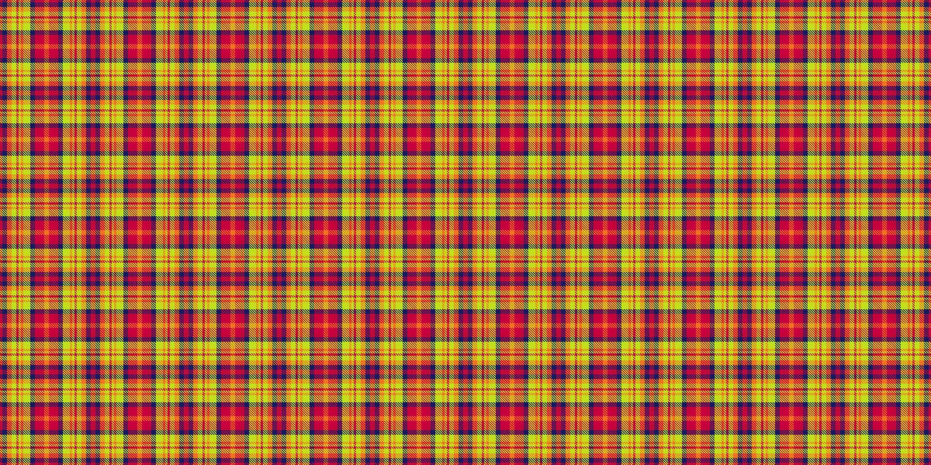 Vibrant, repeating plaid pattern with intersecting red, gold and blue lines. Great for background, texture or design projects needing a classic fabric feel. vector