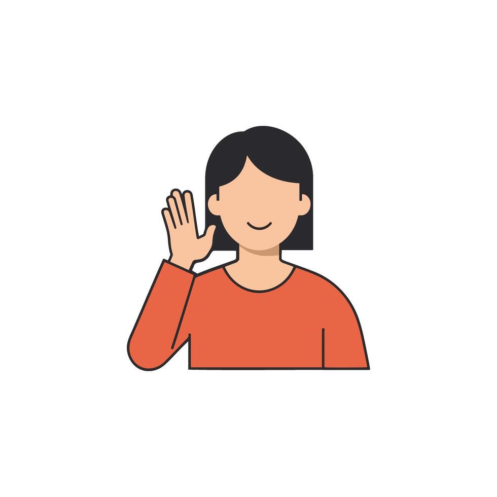 Illustration of a student participating in a group discussion during classroom education, embodying teamwork project and study time for school learning vector