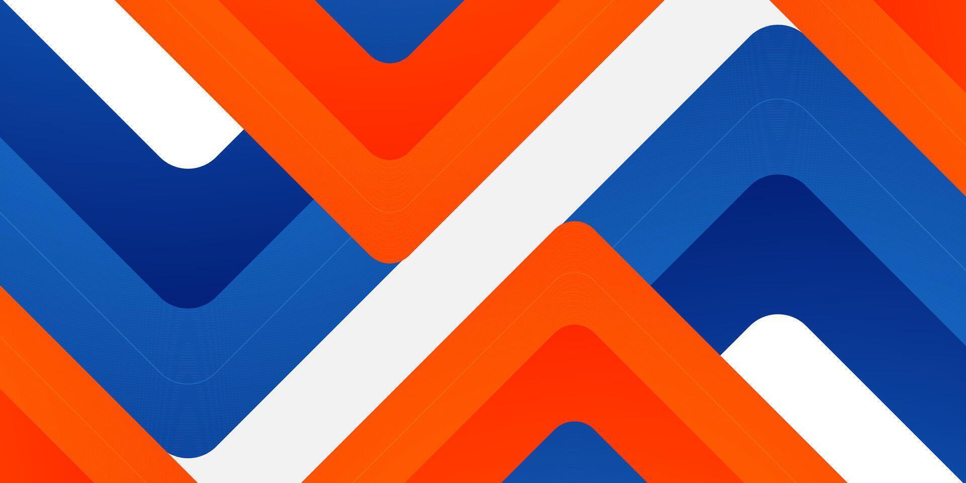 Overlap papercut abstract background with colorful orange and blue triangle pattern on bright white color background. vector
