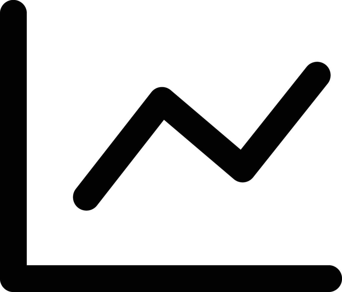 Line chart icon symbolizing analytics and business growth. Ideal for apps, dashboards, and finance design vector