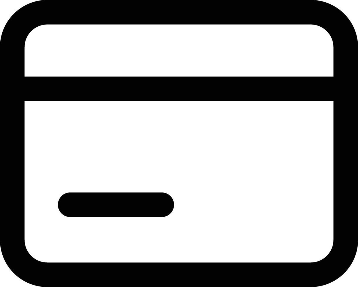 ID Card UI Icon Minimalist Modern ID card icon for accounts, login, and identity apps vector