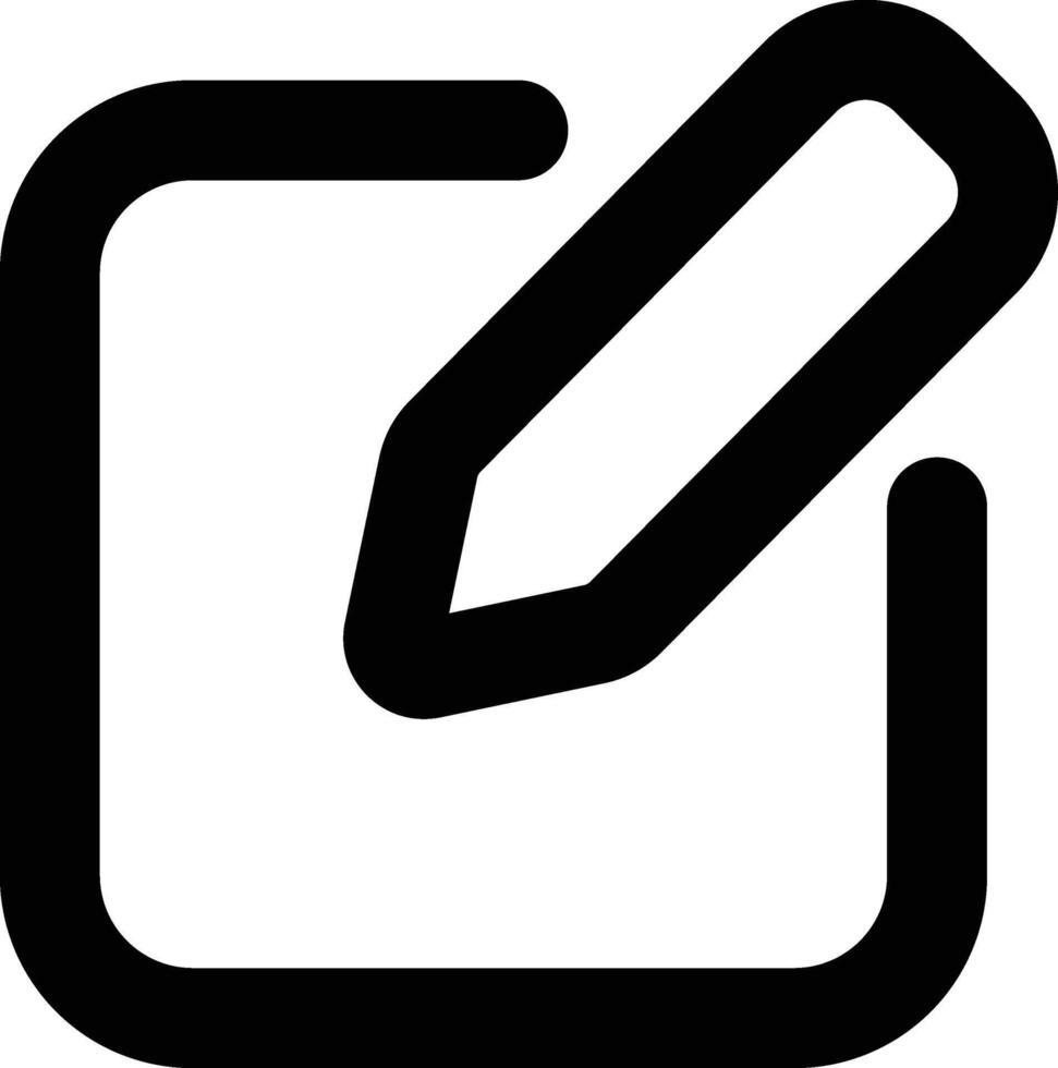 Edit Pencil UI Icon Minimalist Pencil icon symbolizing writing and editing Perfect for notes, design apps, and UI UX project vector