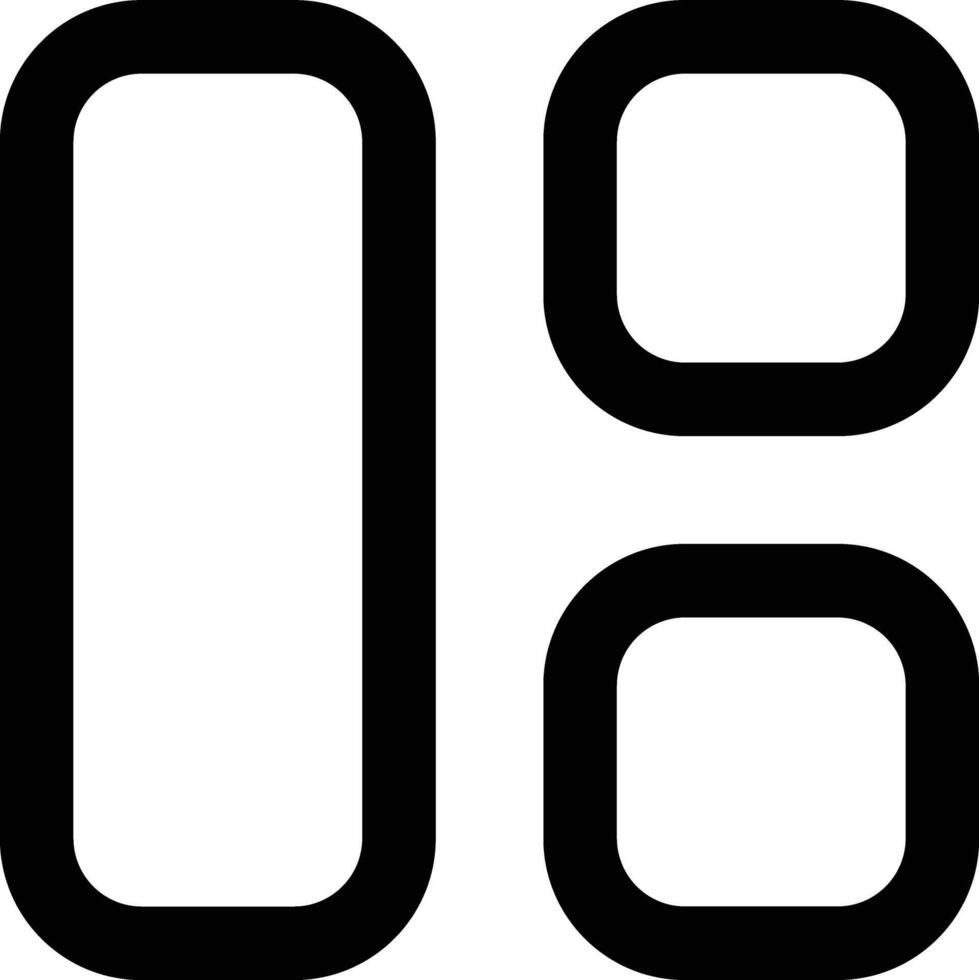 Dashboard Layout UI Icon Minimalist Grid layout icon for apps and dashboards. Perfect for admin panels and user interfaces vector