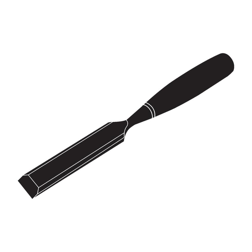 wood chisel simple design vector