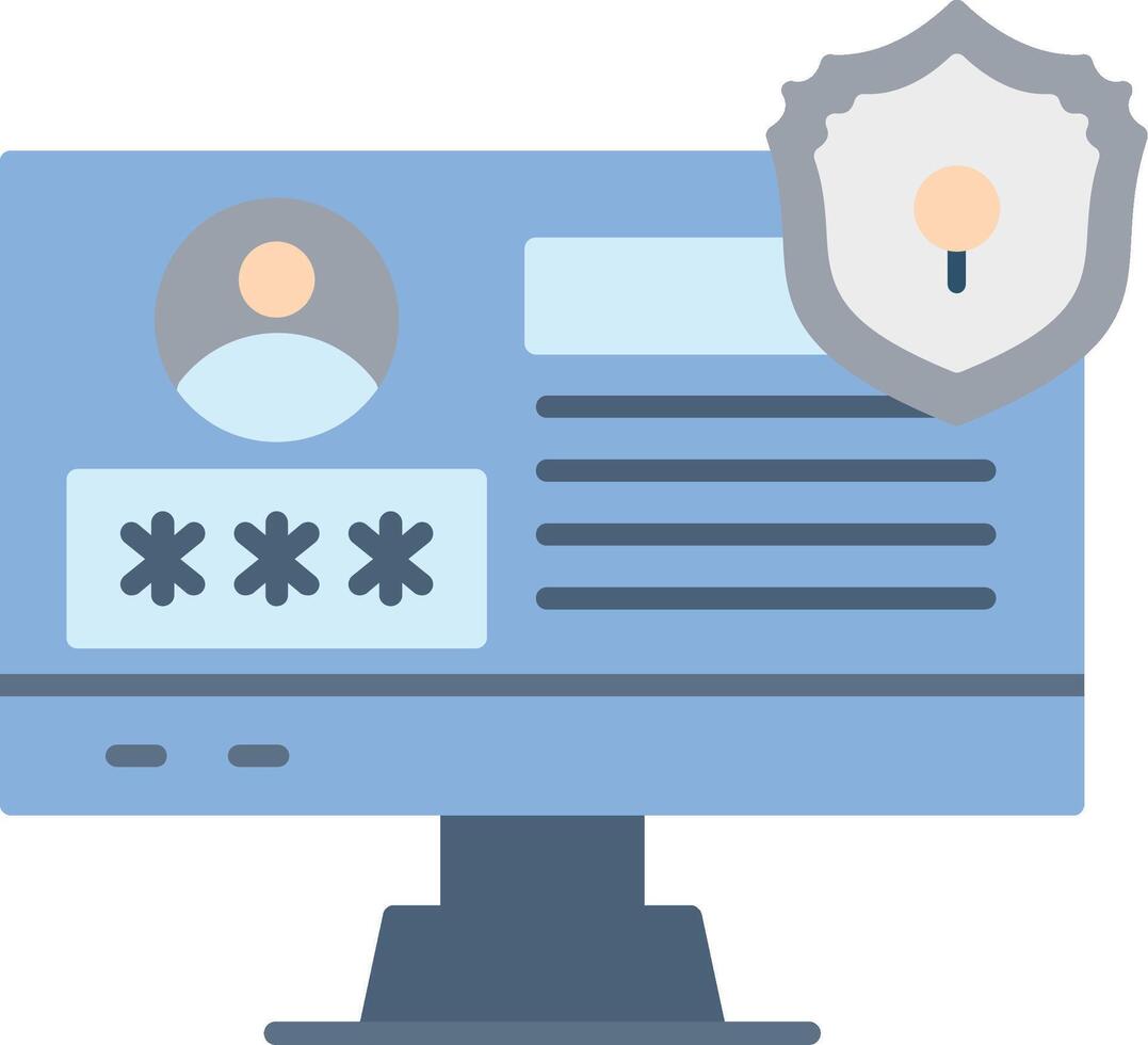 Secure Login Access Icon vector