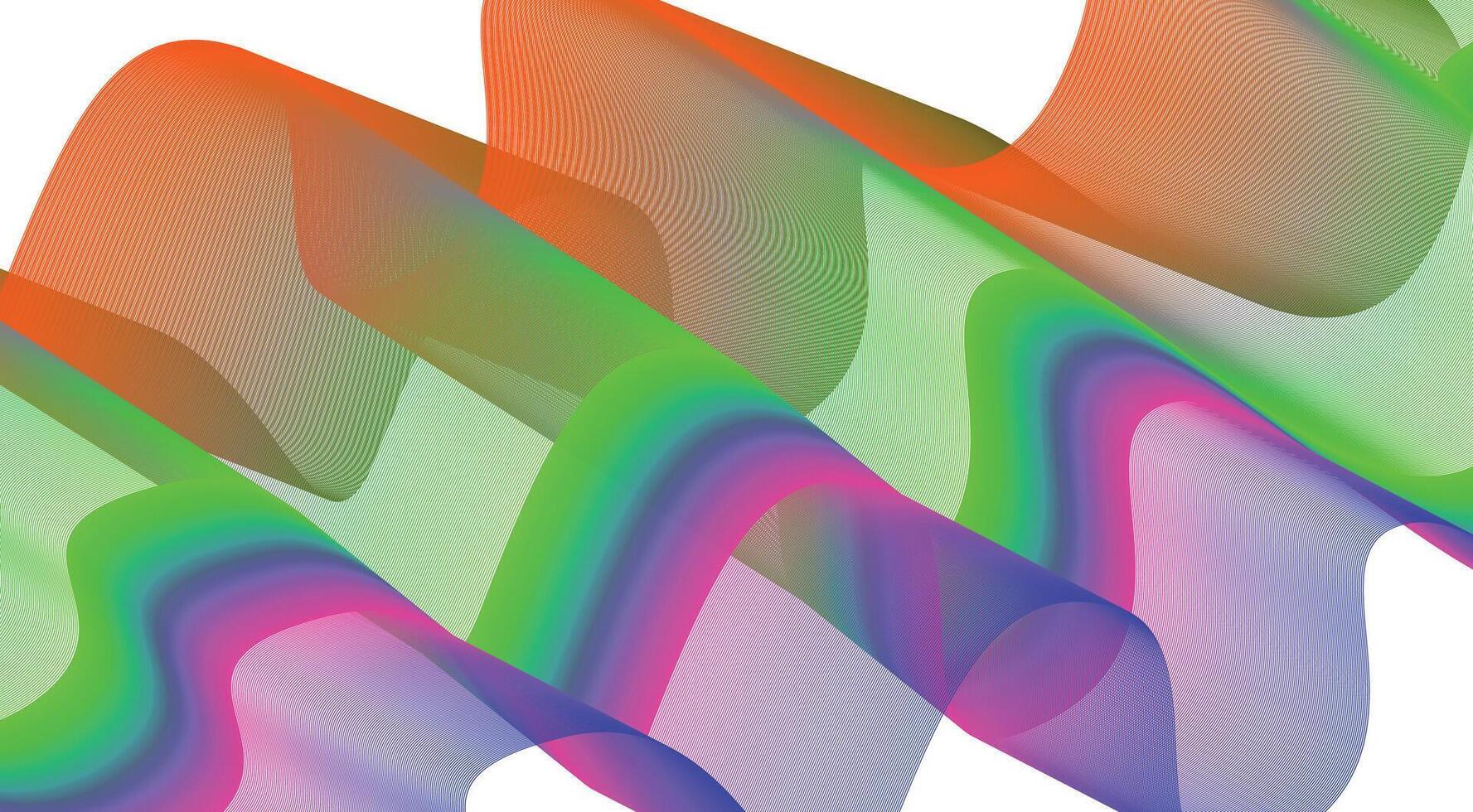 Wavy Blend Curved Gradient Colorful Abstract Background Design vector