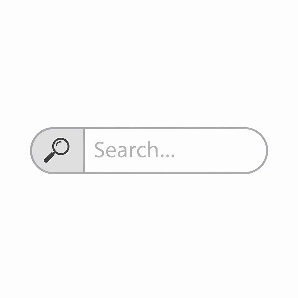 Search bar interface for digital applications and websites interactive user experience design element vector
