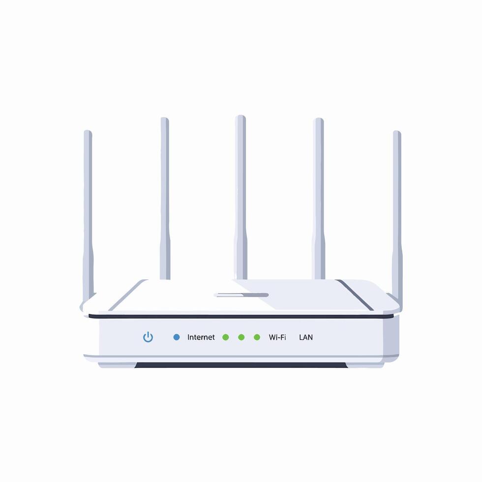 High Performance Wireless Router for Seamless Internet Connectivity and Home Networking vector