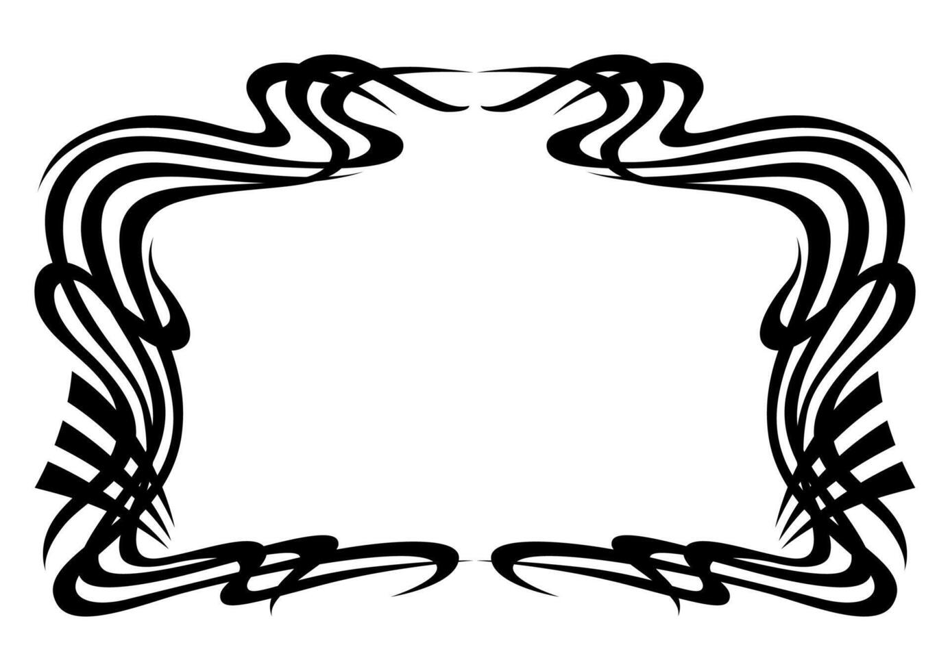 Frame in art nouveau retro style. Decorative geometric element. vector