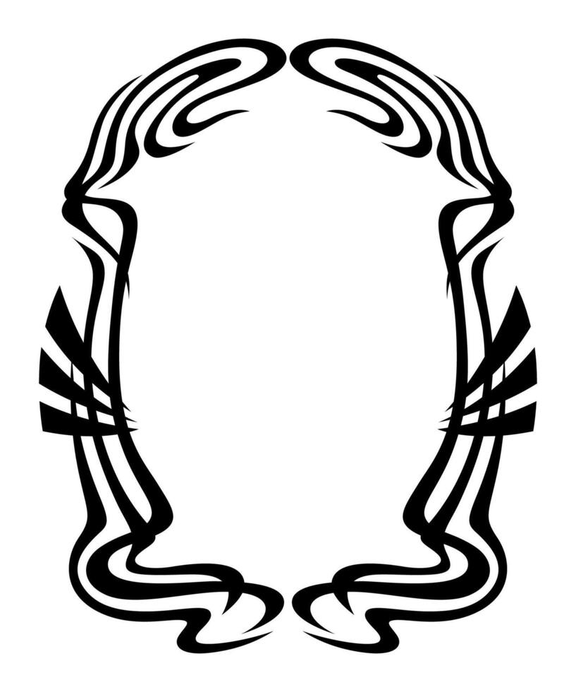 Frame in art-nouveau style. Decorative geometric element. vector