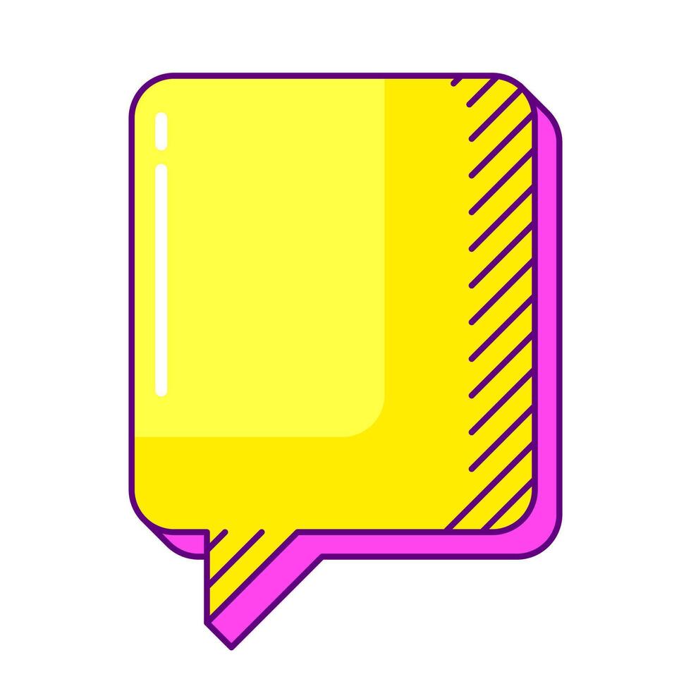 Speech bubble in line-art style. Decorative abstract background. vector