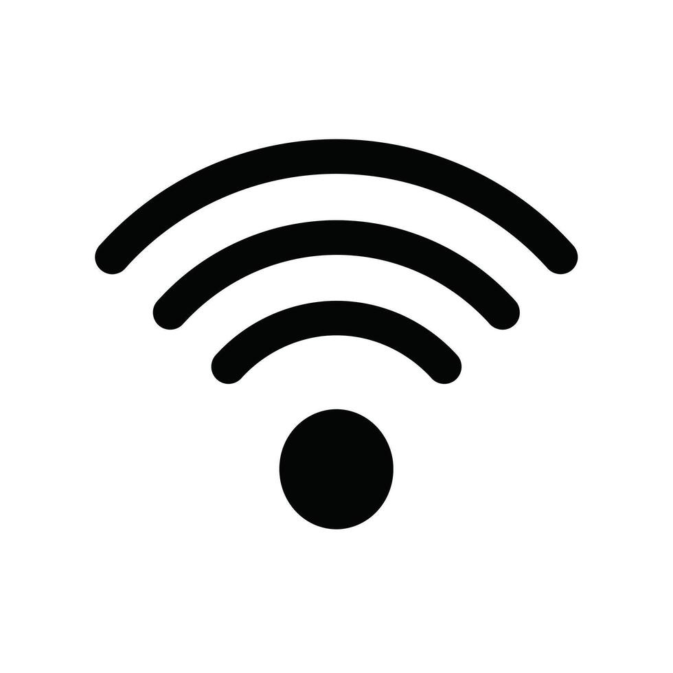 Wifi Signal Icon Simple Wireless Network Symbol vector