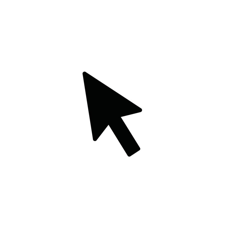 Simple Black Cursor Pointer Icon vector