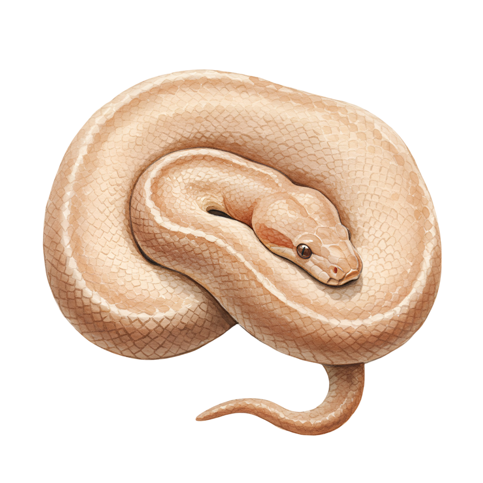 Albino ball python image, snake reptile on transparent background png