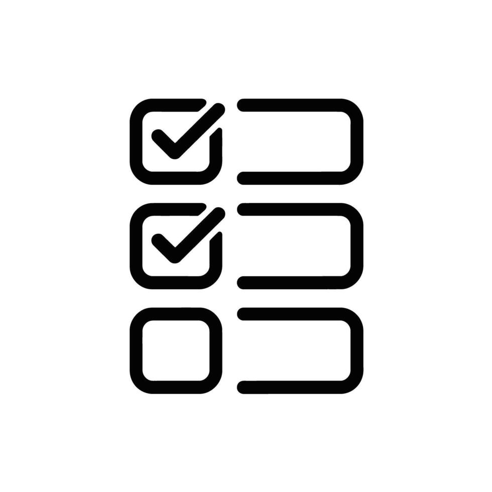 Checklist with check marks and empty box concept for task management and to do lists vector