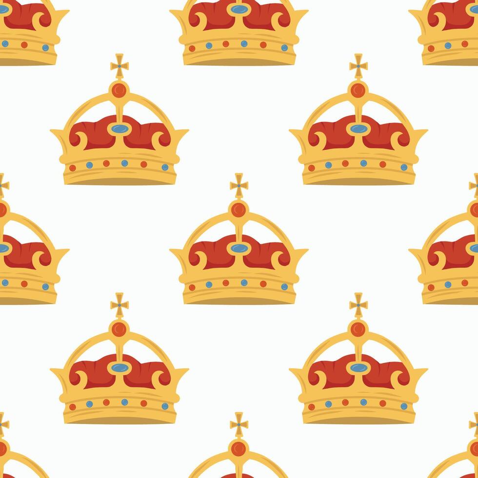 A repeating pattern with crowns. Texture for fabrics. background. illustration vector