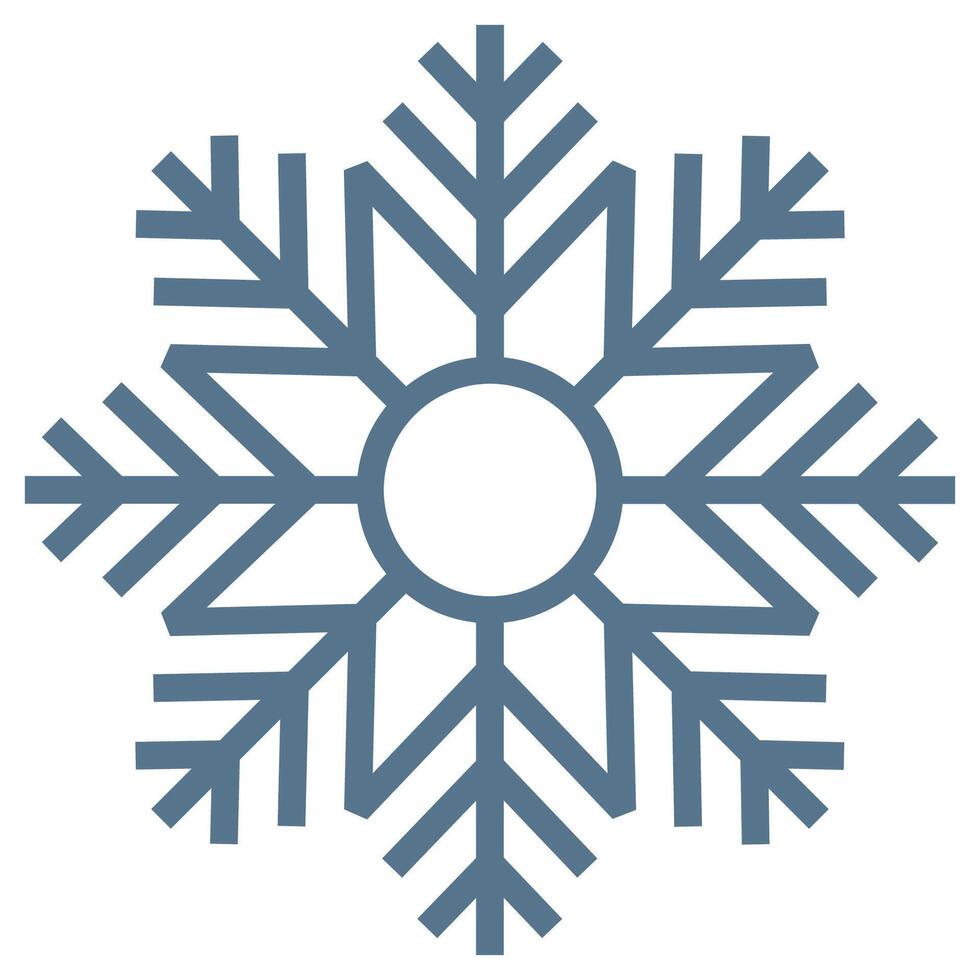 Simple snowflake icon isolated on white background. vector