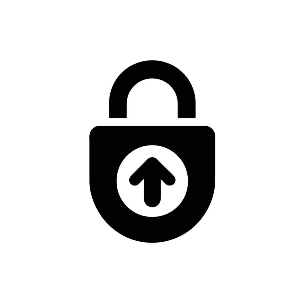 Secure Upload Icon Symbolizing Data Protection and Safe File Transfer Process vector