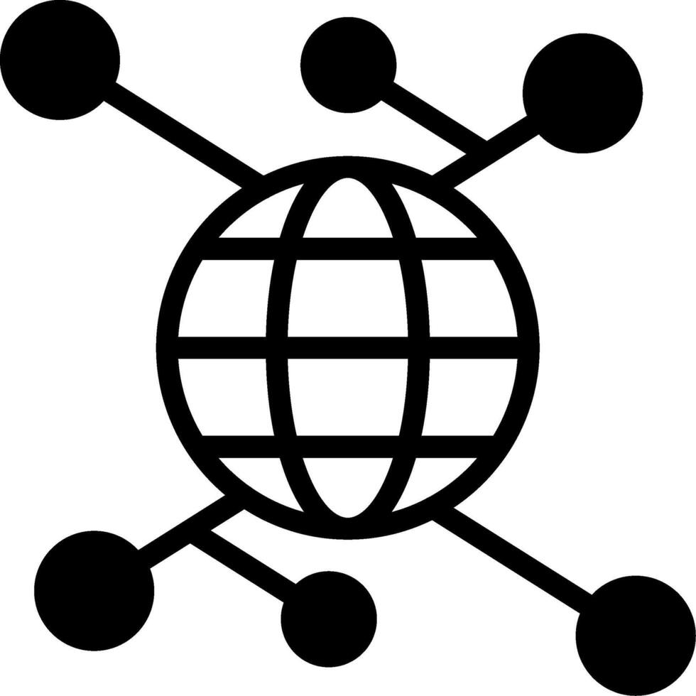 Business Networking Glyph Style Icon Design vector