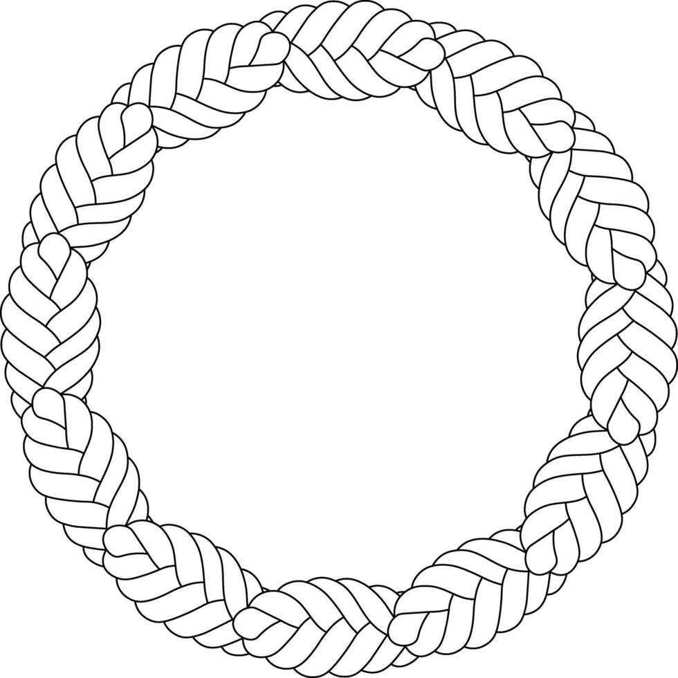 circular outline challah frame with copy space for text or design vector