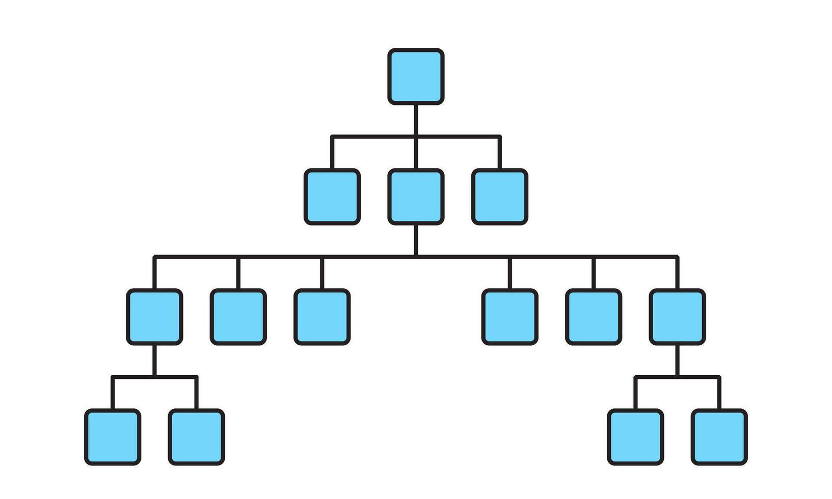 Sitemap icon. The branching diagram helps search engines recognize website structure and provides easier sitemap navigation for users. Search engine optimization concept. vector