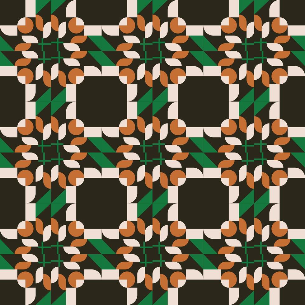 seamless pattern with abstract shape and colorful soft warm tone vector