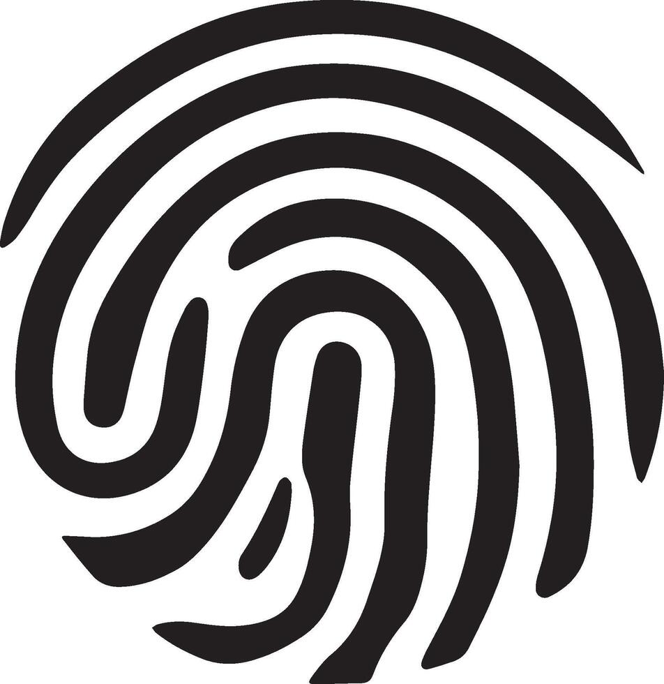 Abstract Fingerprint Icon Digital Pattern vector