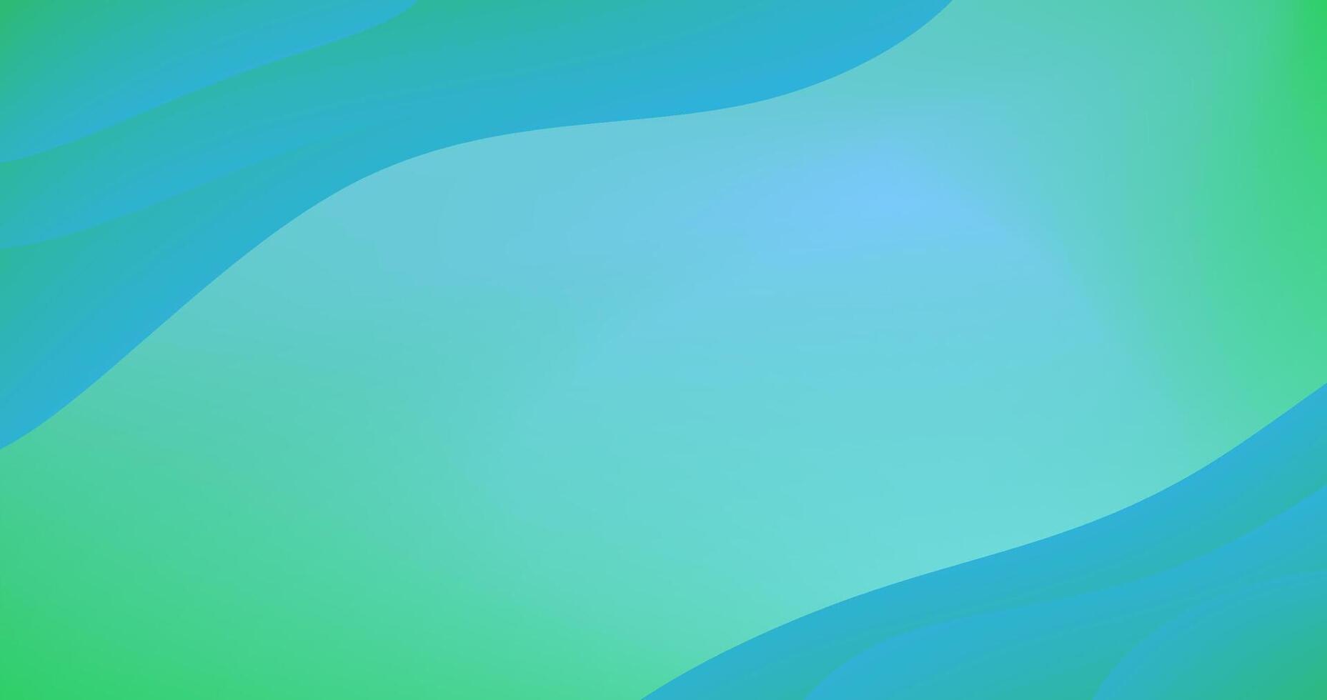 Green Blue Gradient background with Curve Fluid fabric and Copy Space vector