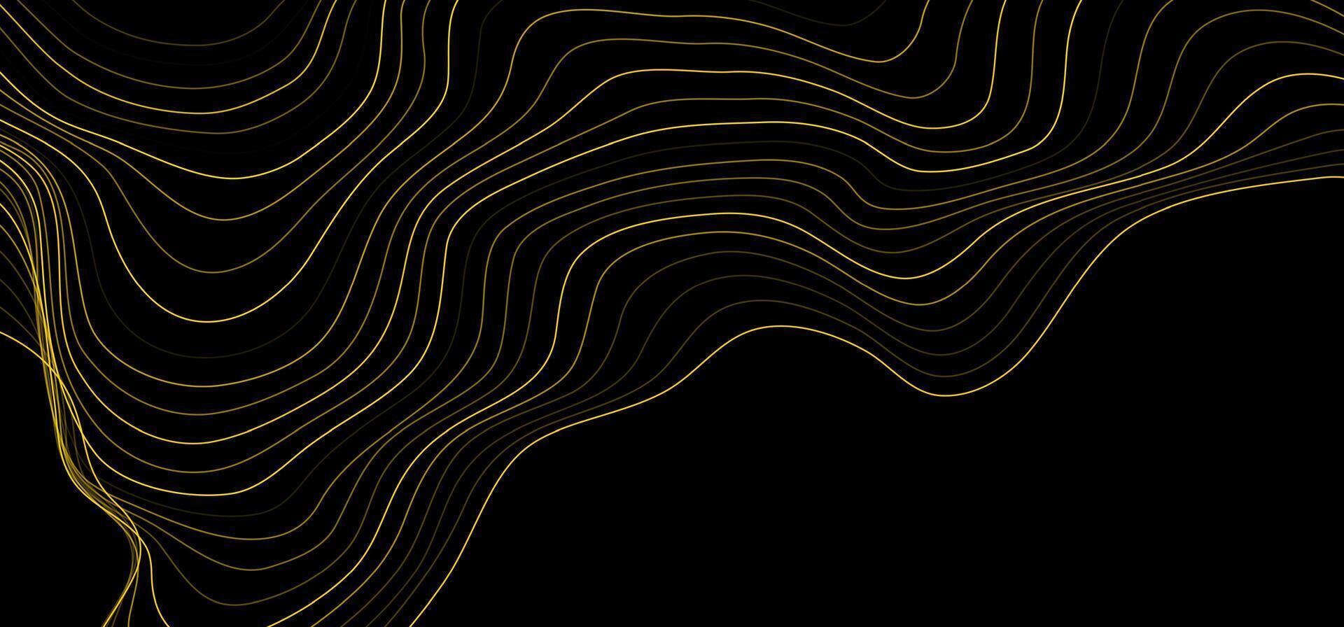 Orange minimal wavy lines abstract futuristic tech background vector