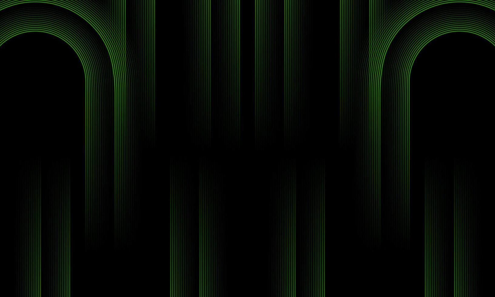Glow green minimal lines abstract futuristic tech background vector