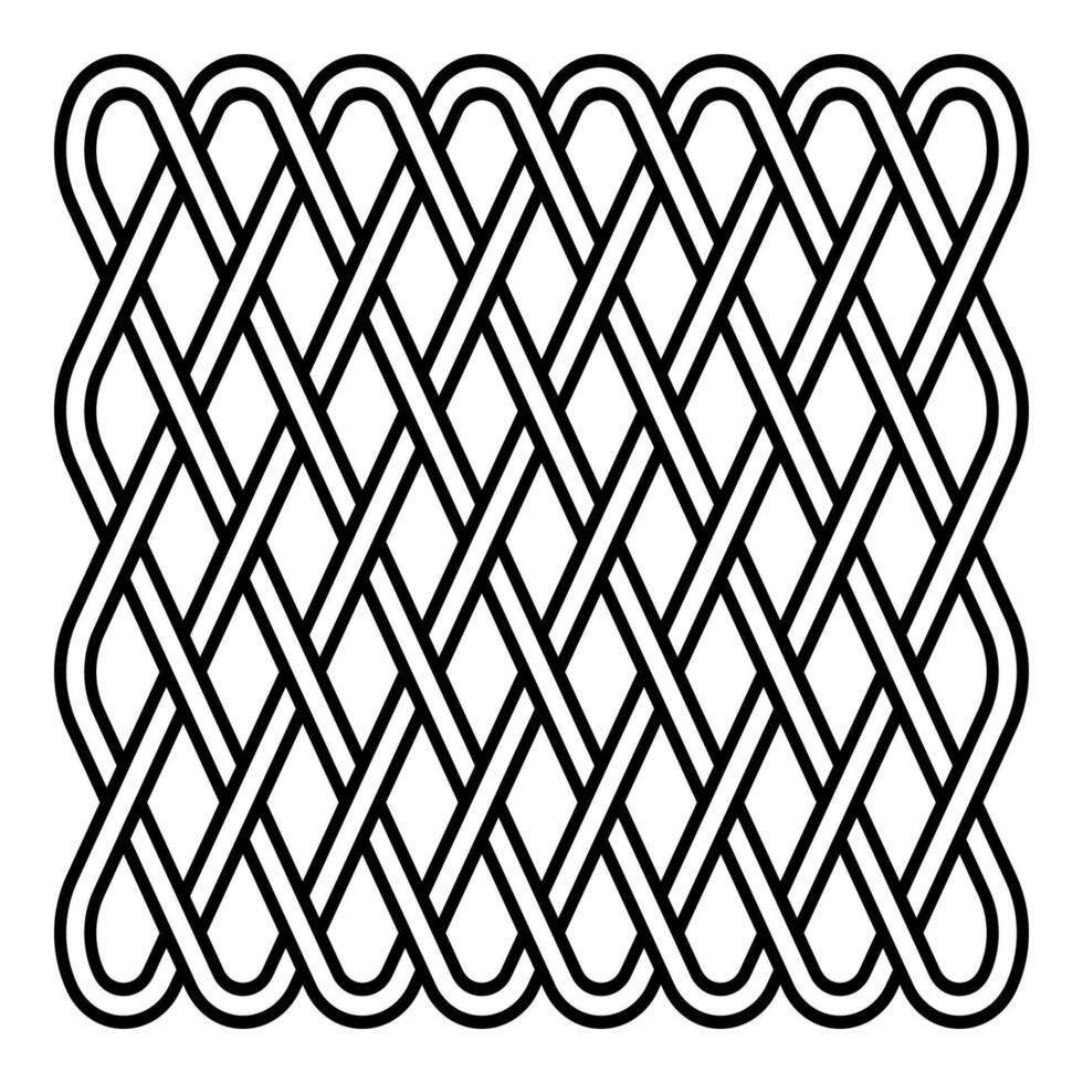 Intricate Celtic knot pattern with interwoven lines decorative elements vector