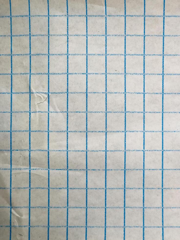Macro texture of blue grid pattern on squared graph paper photo