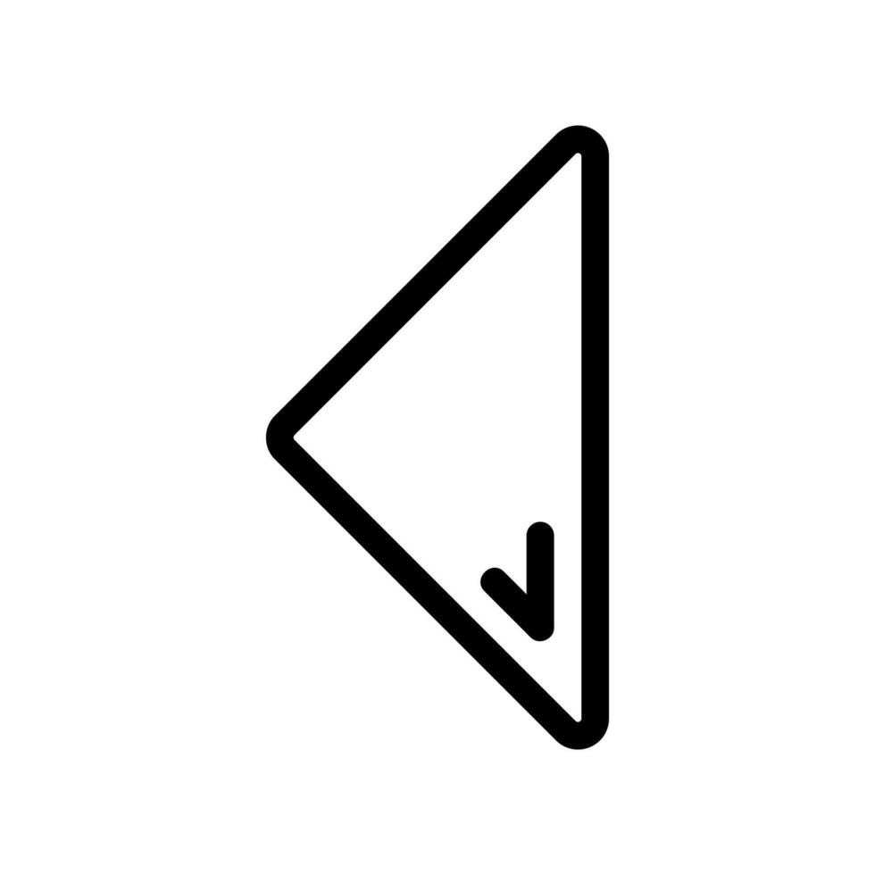 Minimalist Left Arrow Icon for Back or Previous Navigation vector