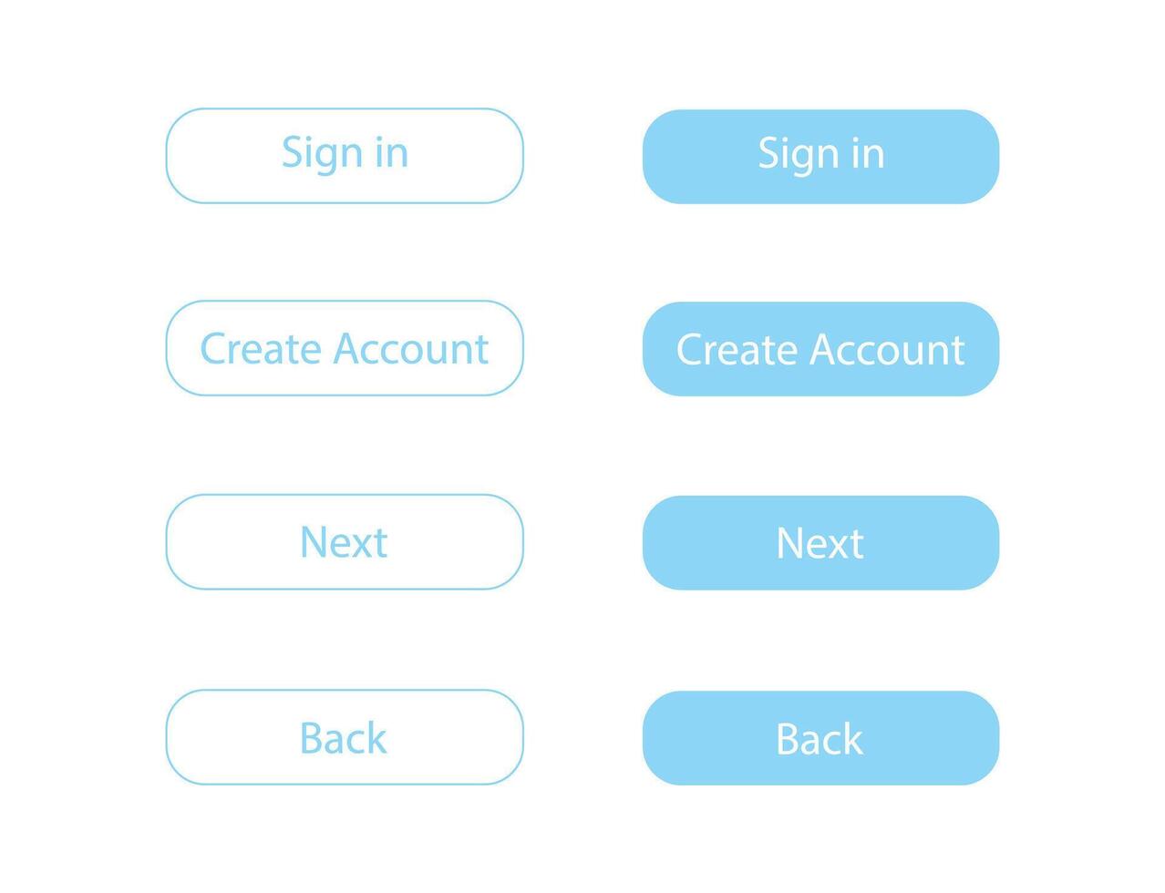 UI elements set design vector