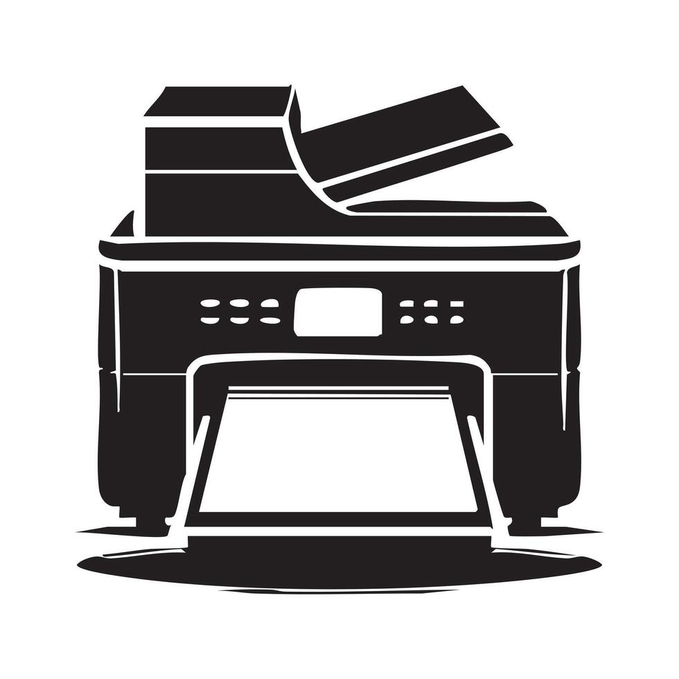Monochrome Multifunction Printer A Versatile Office Tool for Printing Scanning and Copying Documents Efficiently and Reliably vector