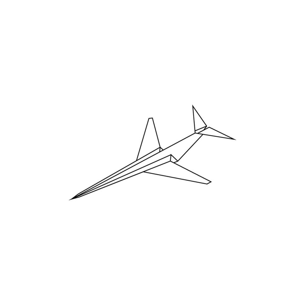Aeroplane, Aircraft, Air Plane, Jet Polygonal Lines, can use for Logo, Pictogram, Website, Apps, or Graphic Design Element. Size Color Editable vector