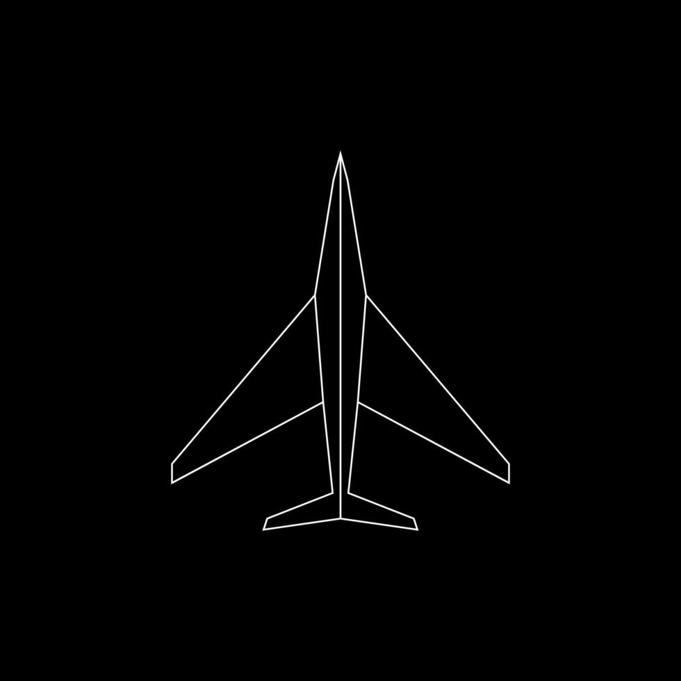 Aircraft, Aeroplane, Air Plane, Jet Polygonal Lines, can use for Logo, Pictogram, Website, Apps, or Graphic Design Element. Color Size Editable vector