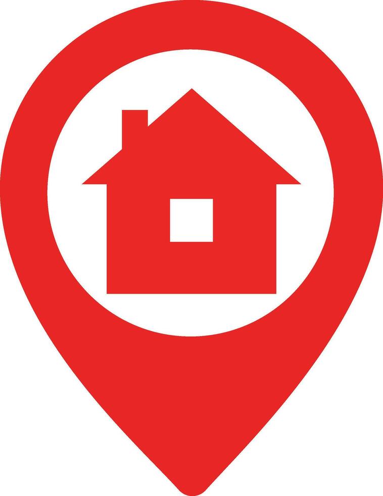 Red Map Pin Navigation Icon Isolated on White Background vector