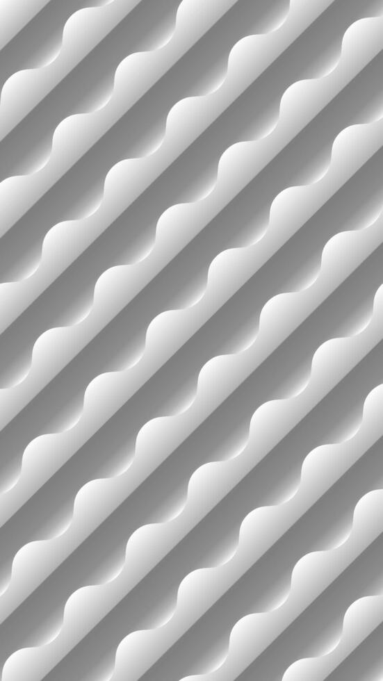 Abstract background featuring wavy diagonal lines and smooth 3D shadow texture in gray tones vector