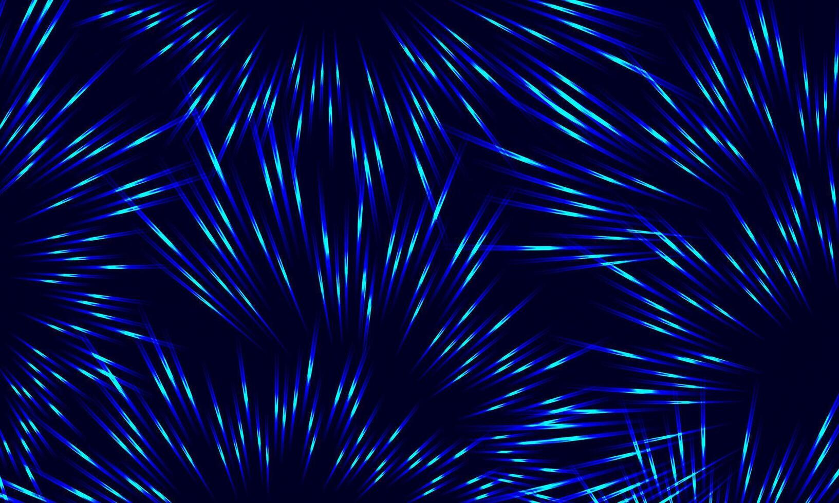 Abstract neon blue light burst on dark background. dynamic abstract background. vector