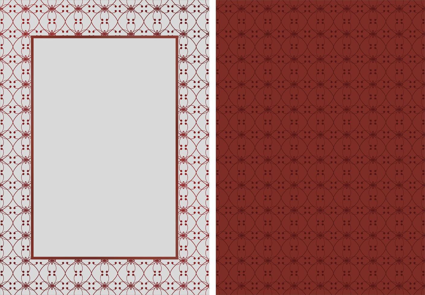 Red patterned background design vector